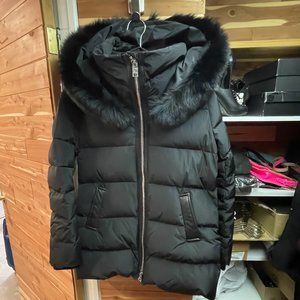 NB Series by Nicole Benisti Leather-Trim Coat L